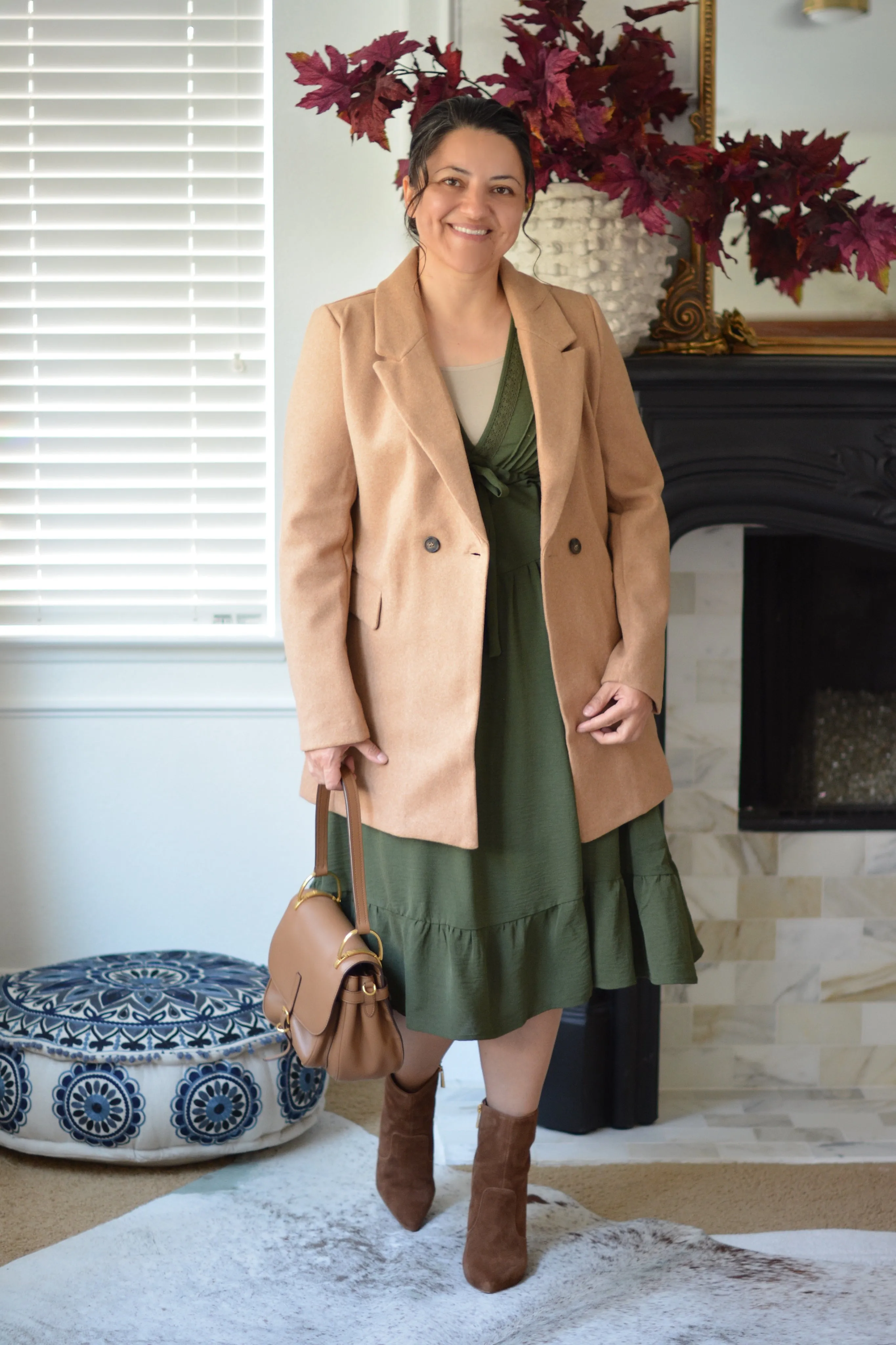 Ali Camel Button Coat