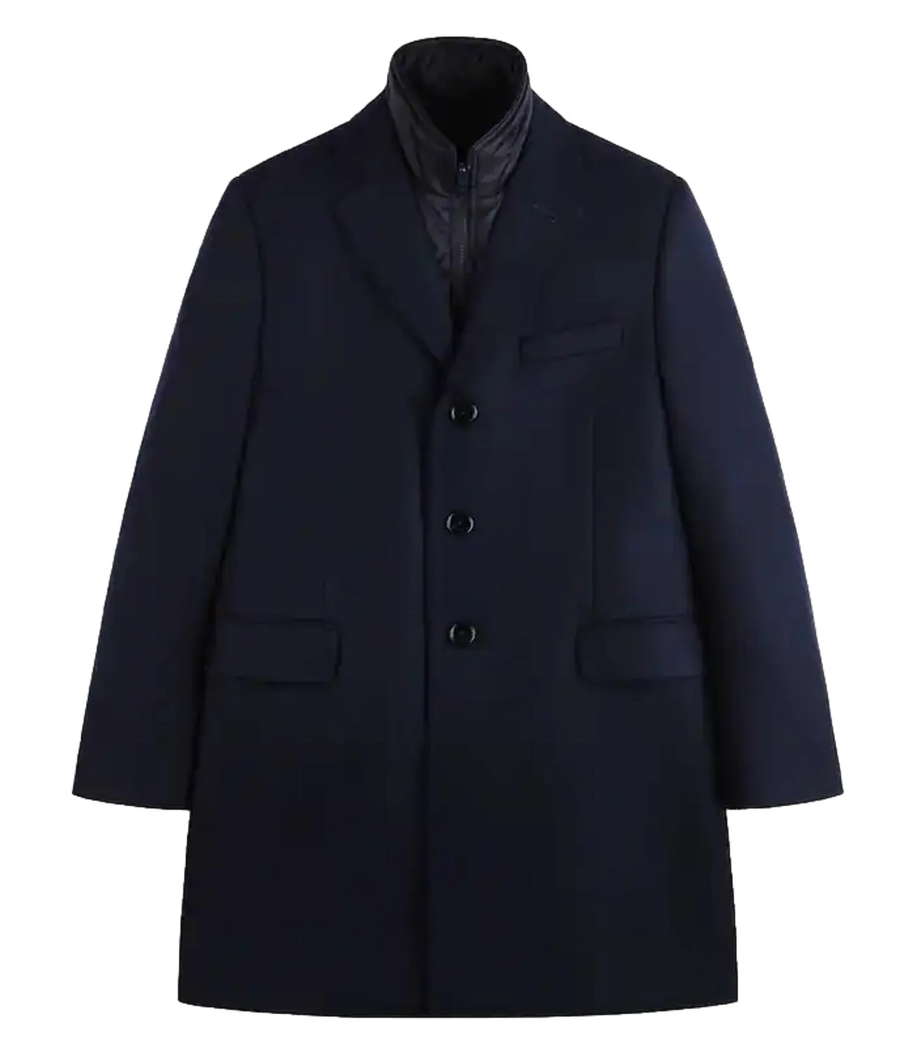 Double Coat in Lana e Cashmere blu