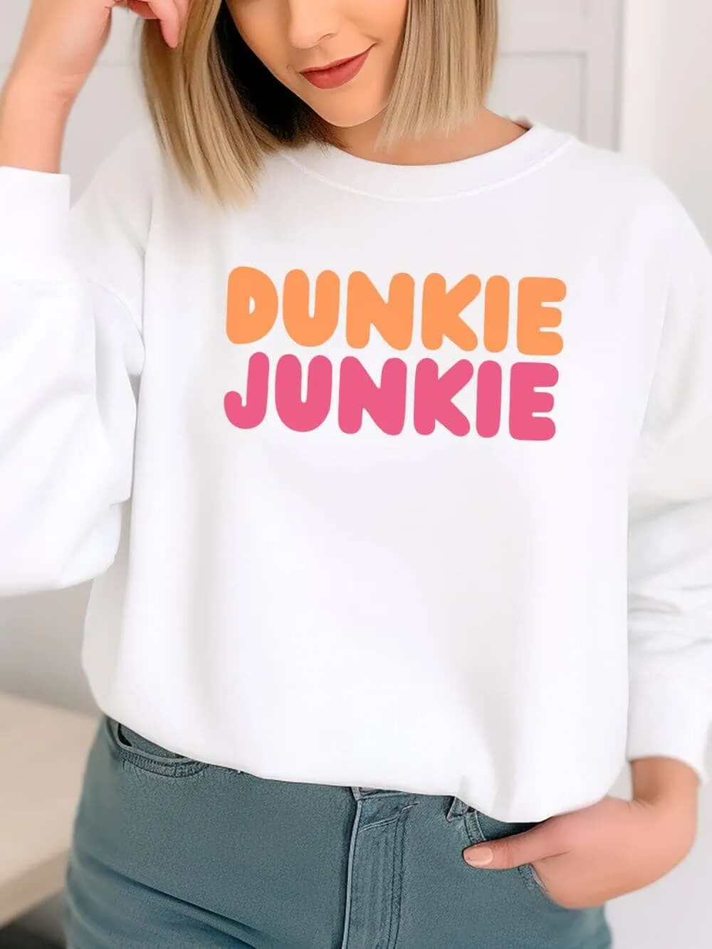 Dunkie Junkie Unisex Heavy Blend™ Crewneck Sweatshirt for Coffee Lovers