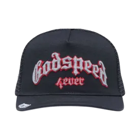 GodSpeed Forever Trucker Hat - Black/Red/Silver