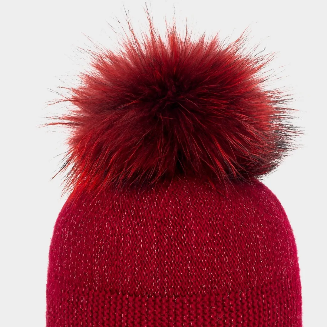 Granadilla Breillat Fur Hat in Bordeaux