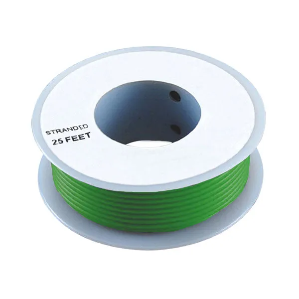 Green 26 Gauge Stranded Wire, 25' Spool