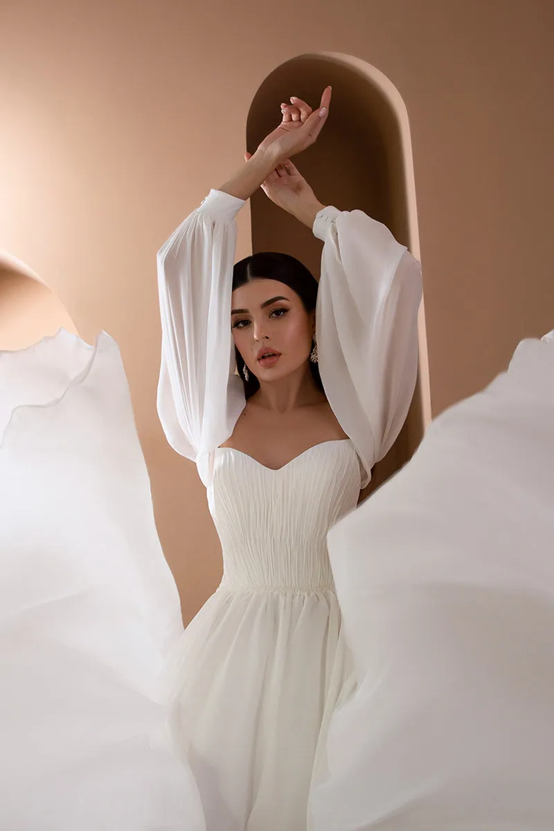 Louise A-Line Chiffon Wedding Dress