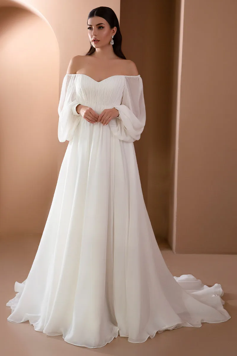 Louise A-Line Chiffon Wedding Dress