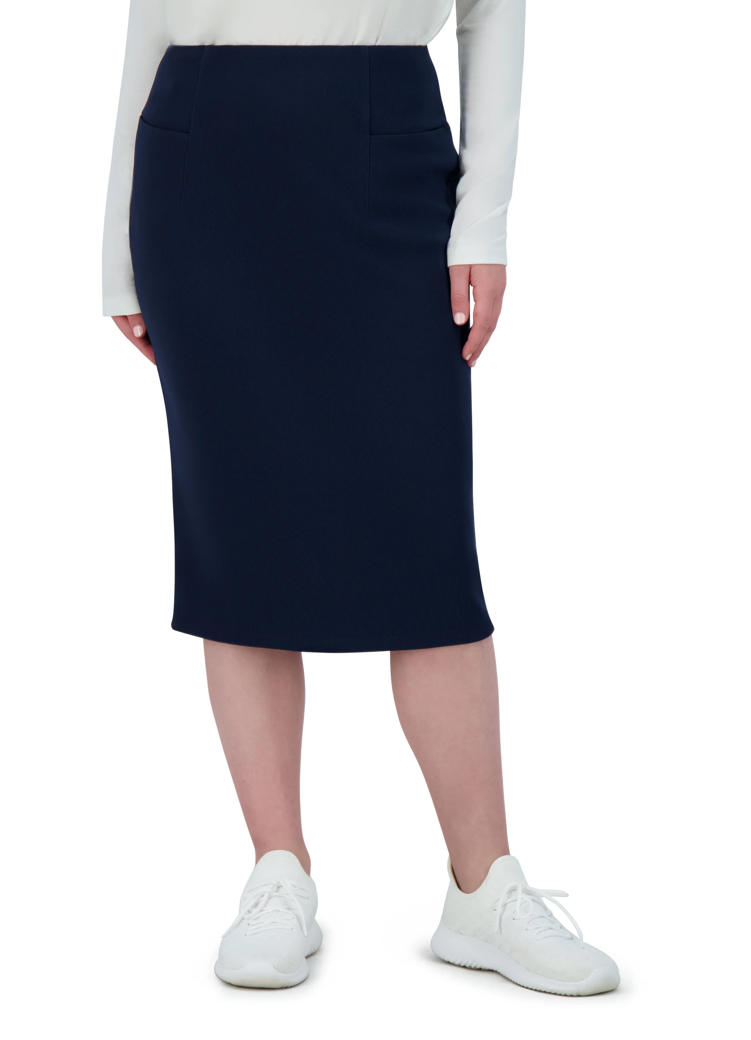 Perfect Fit Pencil Skirt 26" - Navy