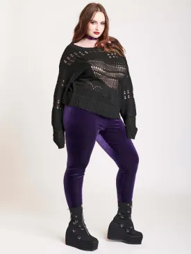 Purple Velvet Legging