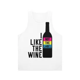 "I Like The Wine, Not The Label" Unisex Tank Top for Pansexual Pride