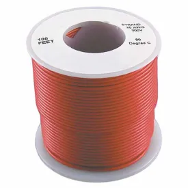 Red 20 Gauge Stranded Wire, 100' Spool