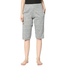 Vimal Jonney Grey 3/4th Capri For Women's