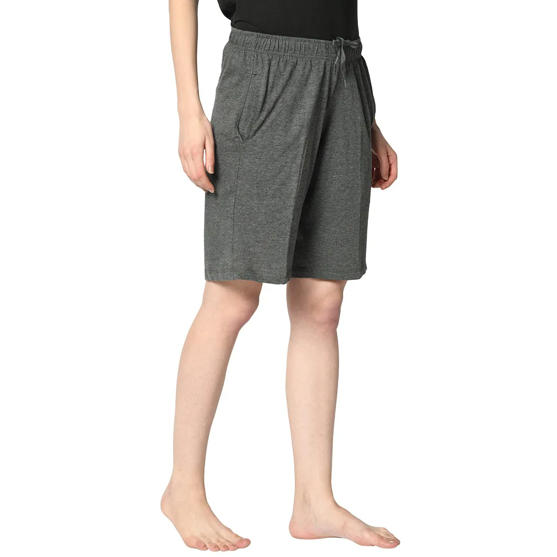 Vimal Jonney Grey Shorts For Women's