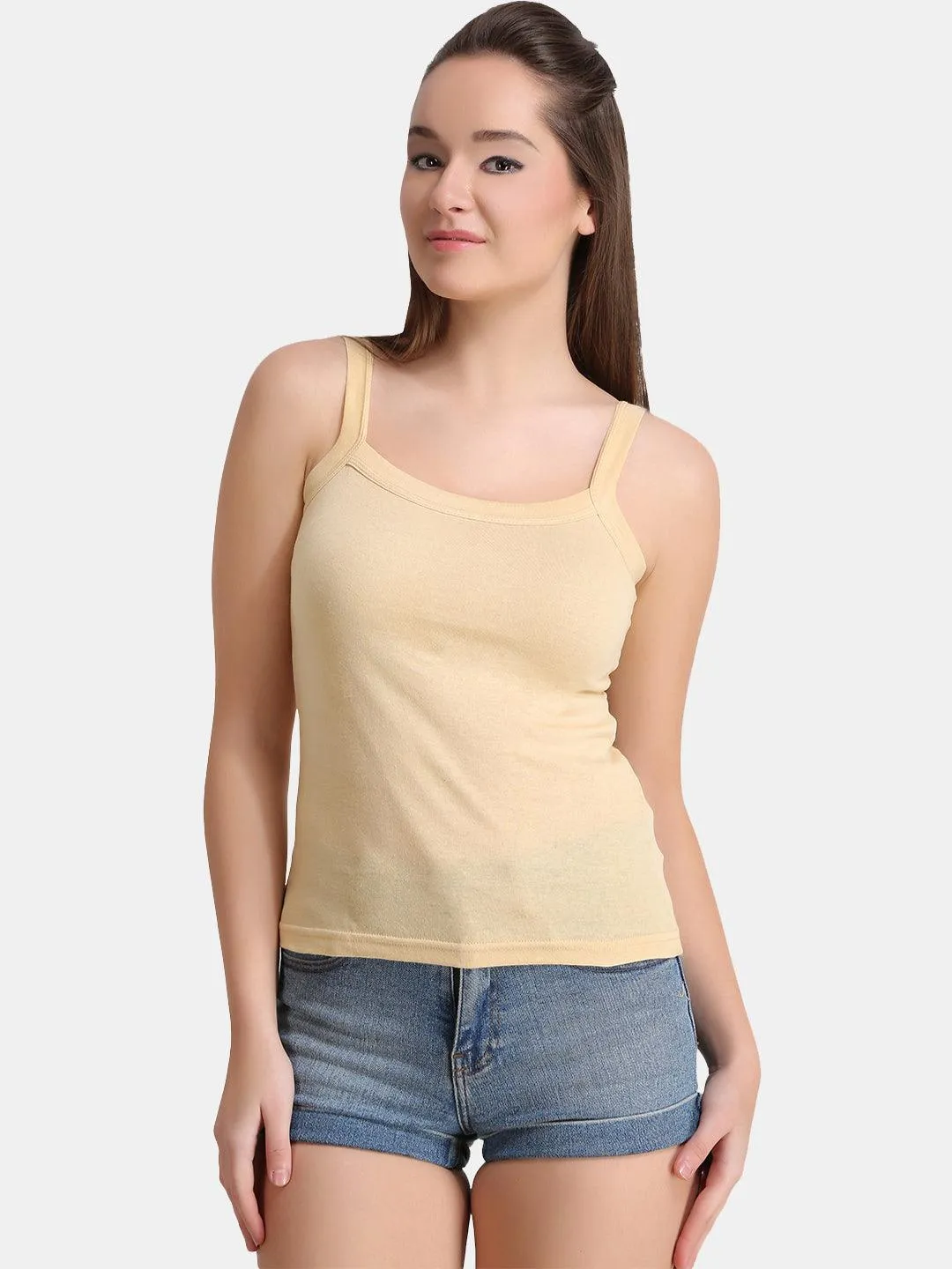 Women's Solid Pure Cotton Non-Paddded Camisole | CAMY |