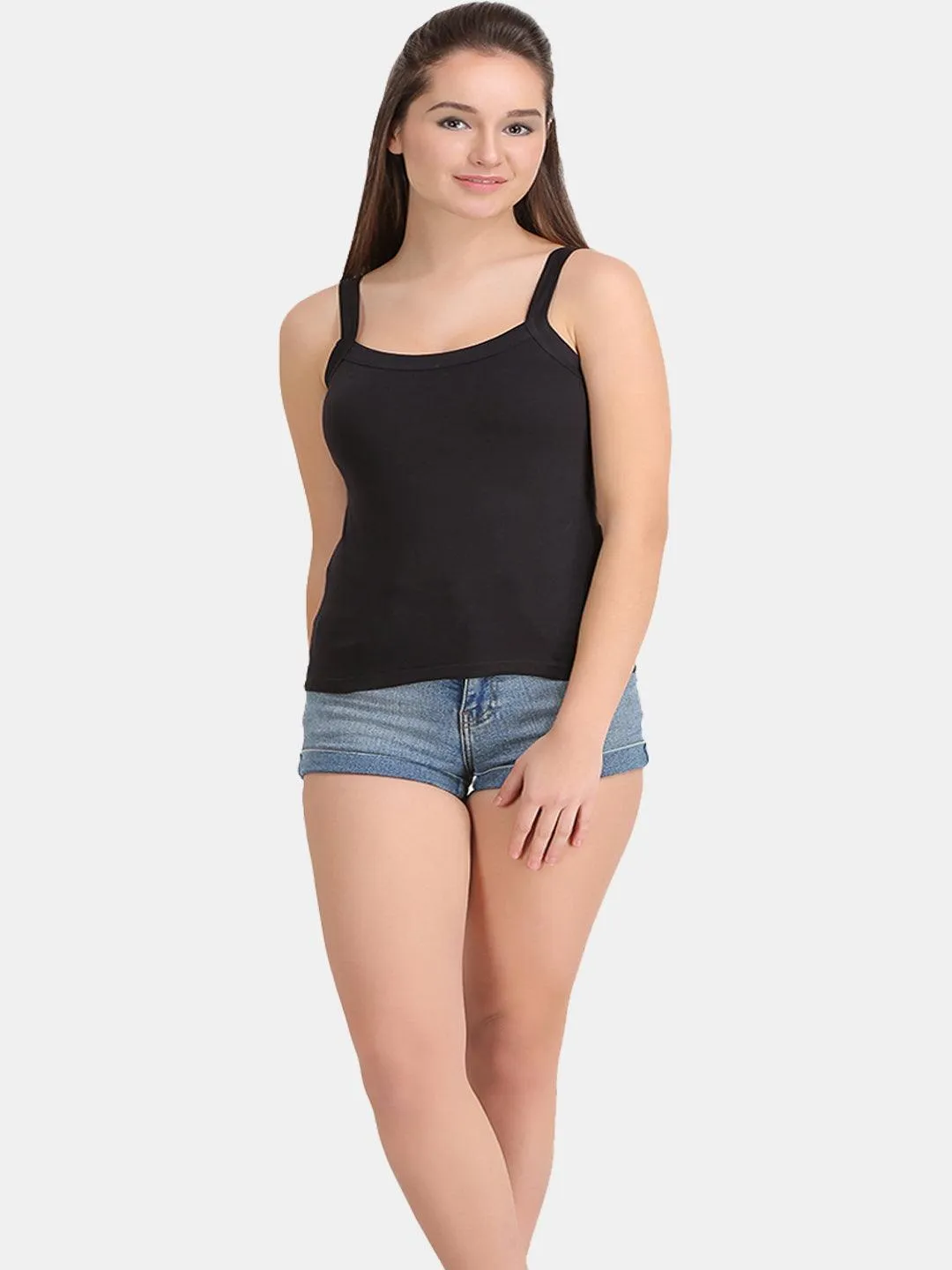 Women's Solid Pure Cotton Non-Paddded Camisole | CAMY |