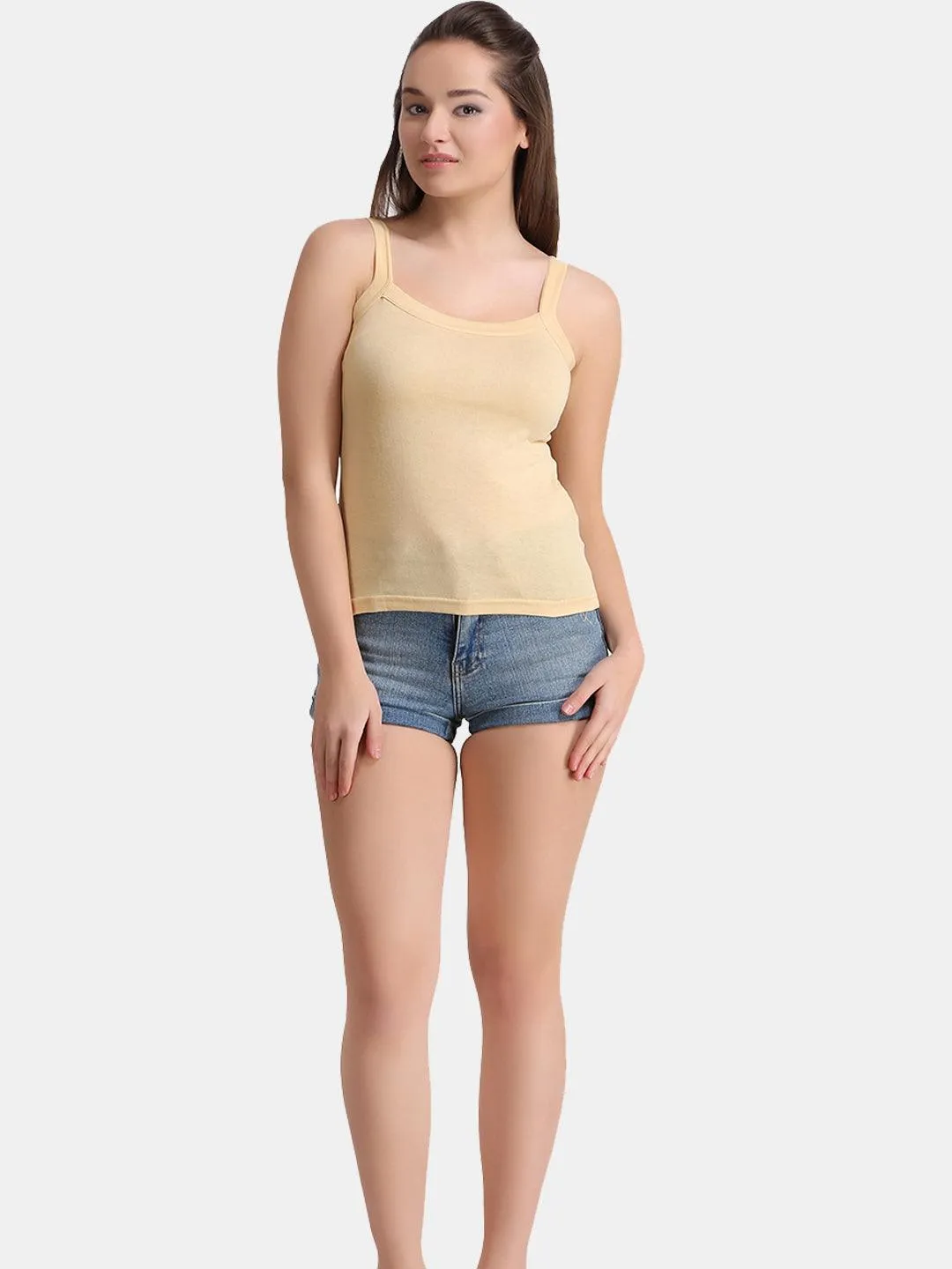 Women's Solid Pure Cotton Non-Paddded Camisole | CAMY |