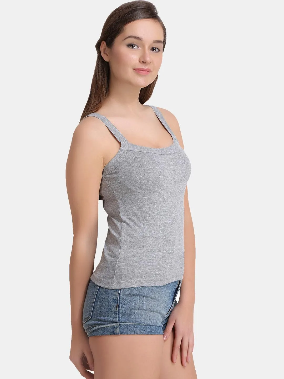 Women's Solid Pure Cotton Non-Paddded Camisole | CAMY |