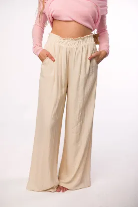 Zahara Wide Leg Pants in Ivory